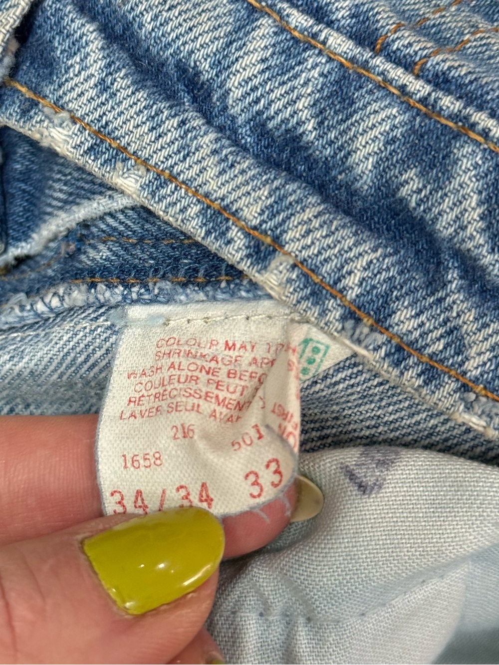 Vintage Leather Patchwork Skirt Upcycled Levi’s 501 Denim Jeans Size 12 - Picture 6 of 16